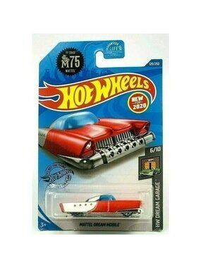 Die Cast Hot Wheels 2020 Dream Mobile 129/250 6/10 Dream Garage Red Gray 1/64